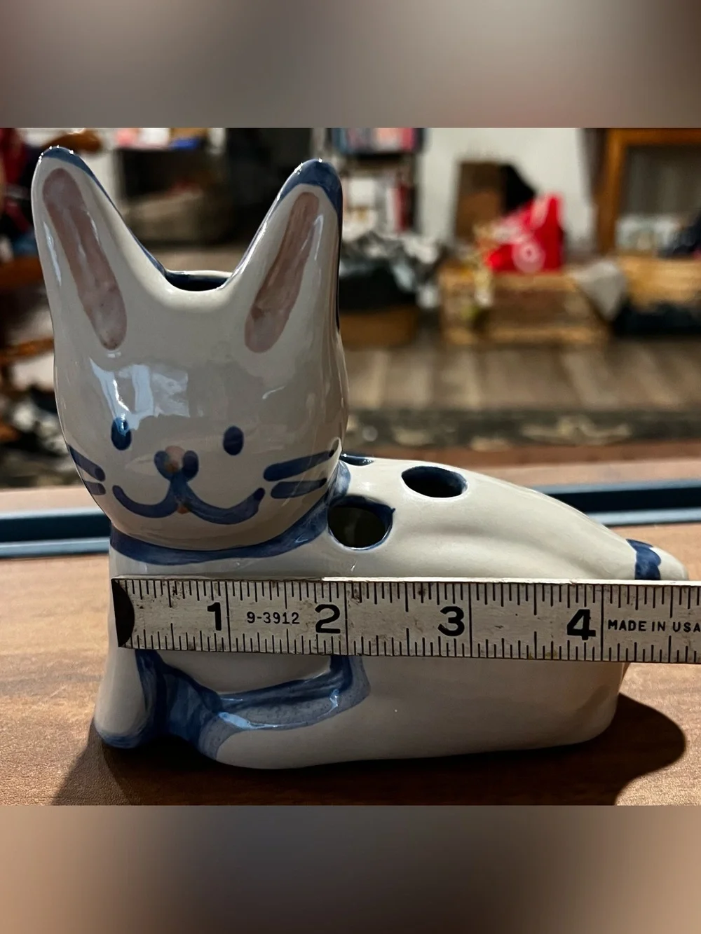 VTG M. A. Hadley Pottery Cat Toothbrush Holder / Bud Vase / Pencil Holder